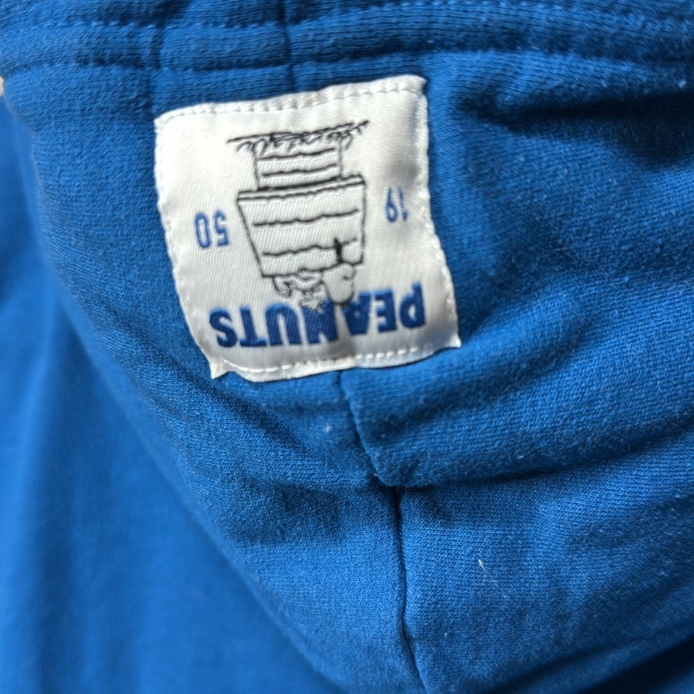 Peanuts Blue 'Forever Friends' Faux Sherpa Hoodie Size L 11-13 - Picture 8 of 9